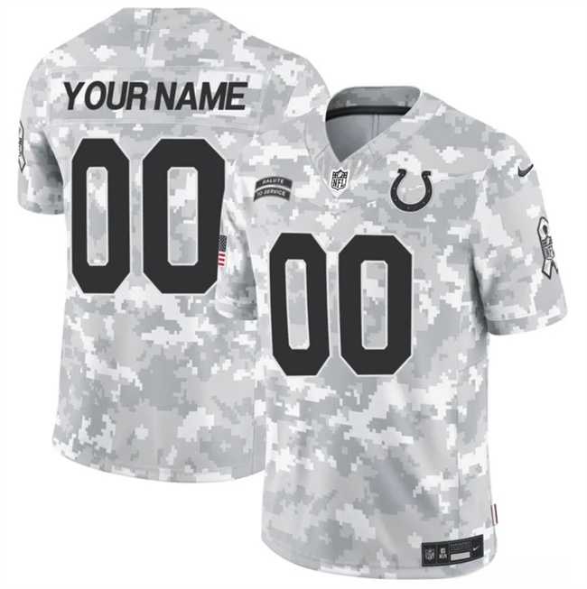 Mens Indianapolis Colts Active Player Custom 2024 F.U.S.E Arctic Camo Salute To Service Limited Stitched Football Jersey